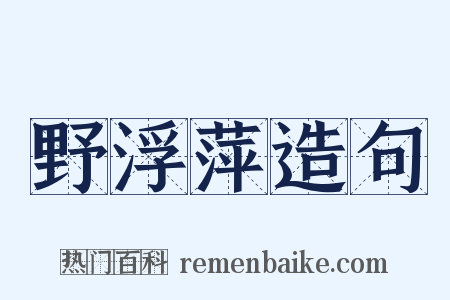 野浮萍造句是什么意思的图片